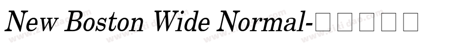 New Boston Wide Normal字体转换